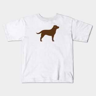 Chocolate Labrador Retriever Silhouette Kids T-Shirt